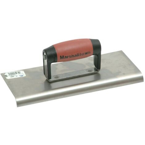 Marshalltown Stainless Steel Edging Trowel with Durasoft Handle – 25.4 cm (10-inch) Professional Landscaping and Masonry Tool