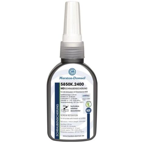MARSTON Schraubensicherung MD-5850K.2400 50 gmittelfest hochviskos blau NSF S6 Flasche