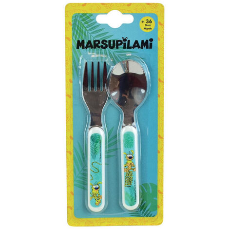 Marsupilami Ensemble Couverts Inox (Fourchette, Cuillere)