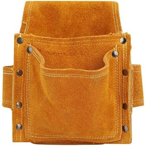 Marsupio multifunzionale, borsa portautensili da cintura, borsa portautensili robusta, marsupio, materiale resistente in pelle bovina, contenitore per attrezzi
