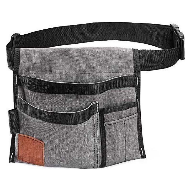 Image of Marsupio portautensili monofacciale con 6 tasche/borsa portautensili da cintura/grembiule portautensili per falegnameria/giardinaggio/sartoria.