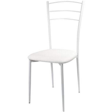 Marta Sedta Stuhl aus PVC mit Metallstruktur 41X48cm/H92cm weiß