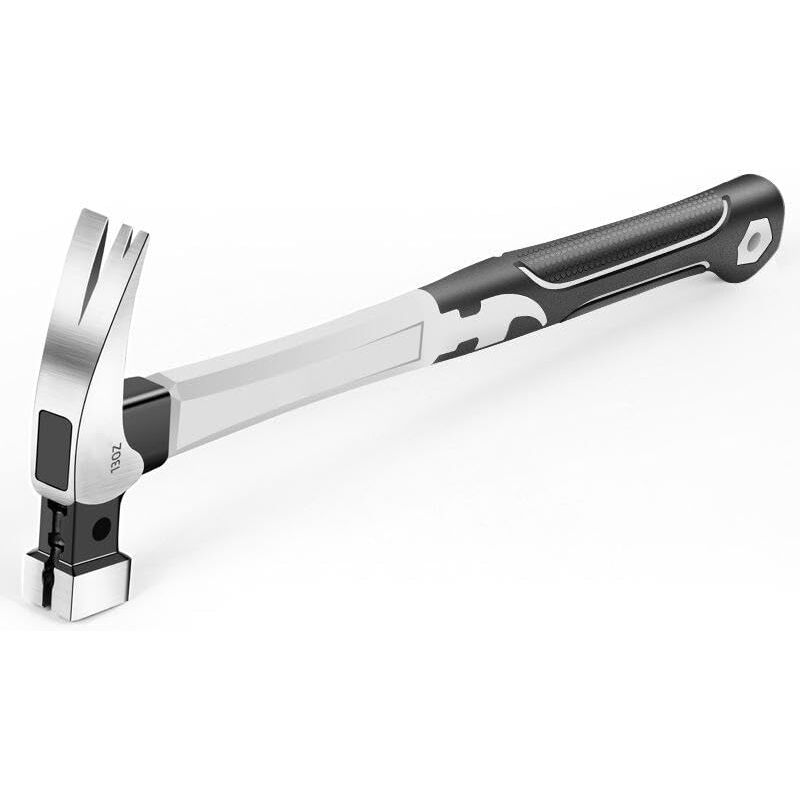 Marteau à Clous, Marteau Charpentier Marteau Arrache-Clous 670g/13oz, Acier Carbone Marteau à Panne Fendue Marteau à Griffes Outils De Frappe Avec