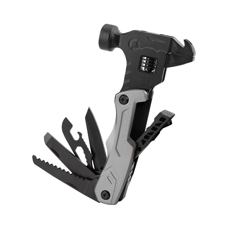 XVX - Marteau à panne multifonctionnel pour Camping en plein air, cadeau pour hommes, couteau edc 12 en 1, tournevis, outils