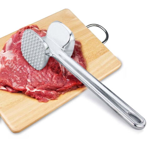 Marteau à Viande en Aluminium Double Face 19.5 cm pour Bœuf, Poulet, Steak et Porc
