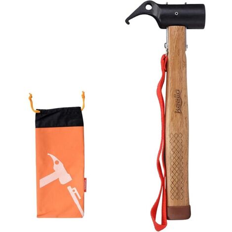 Marteau de Camping, Marteau de Tente, Maillet en Bois, Marteau Multifonctions pour piquets de Tente avec Cordon pour Longe de Tente