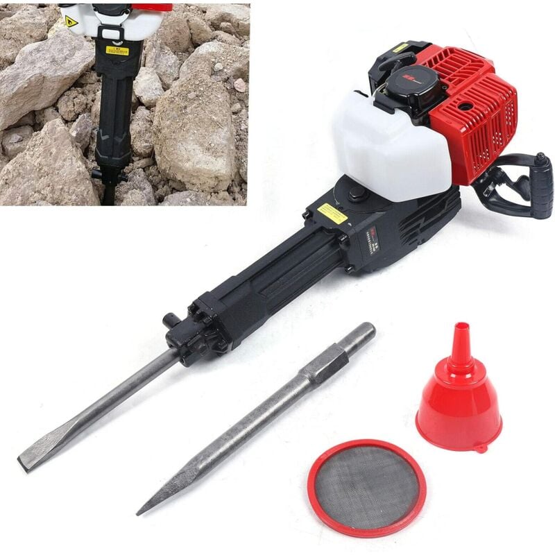 Marteau de démolition à essence 2 temps 52CC 44 mm monocylindre Marteau burineur démolition