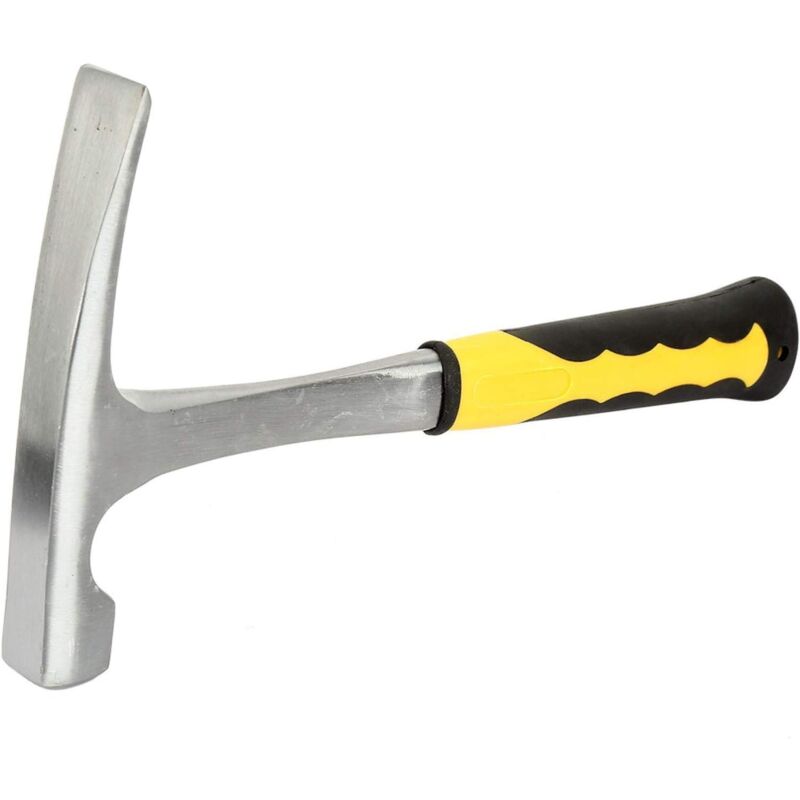 Marteau de géologue, Marteau à briques, marteau géologique à double tête en bec de canard, Geological Hammer avec manche en caoutchouc, pour