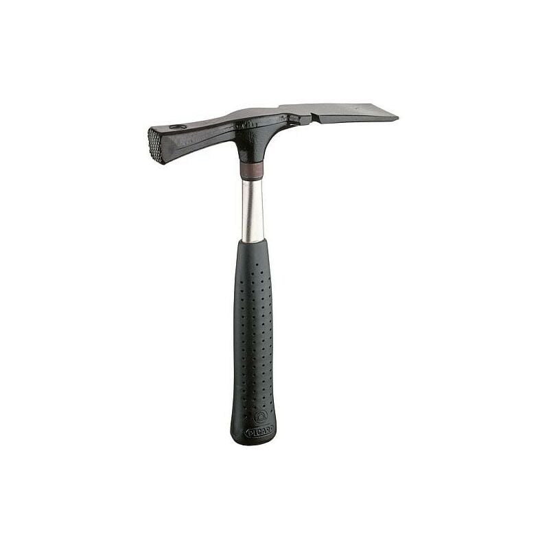 Picard - Marteau de maçon forme Berlin, 500g, avec manche en tube acier