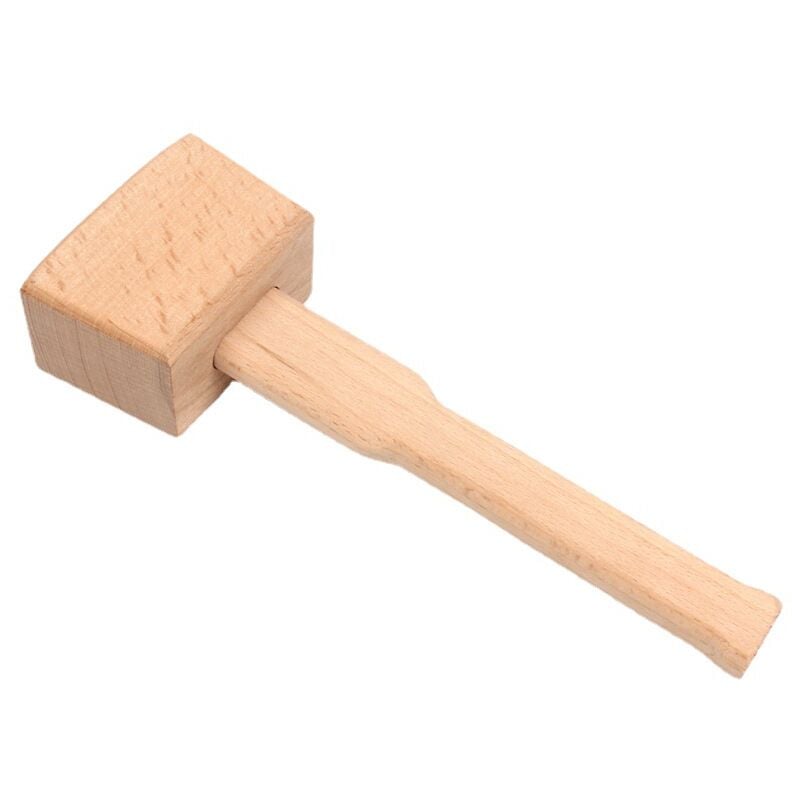 Marteau de menuiserie en bois de hêtre, maroquinerie, marteau carré en bois massif, maillet en bois, tête de marteau, outil, marteau à bûches