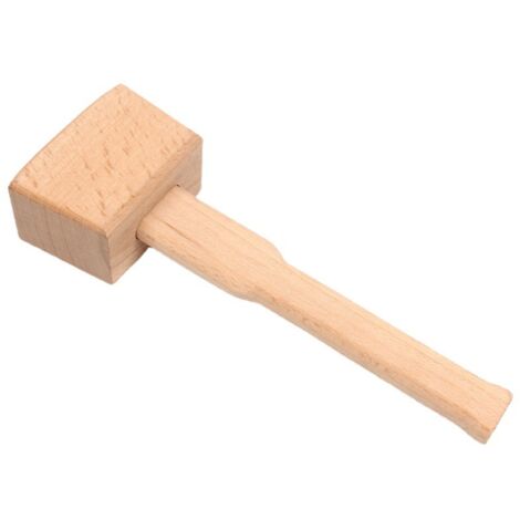Marteau de menuiserie en bois de hêtre, maroquinerie, marteau carré en bois massif, maillet en bois, tête de marteau, outil, marteau à bûches