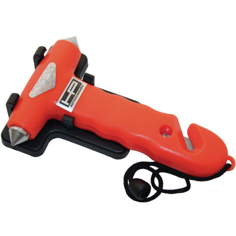 Marteau de secours plastique robuste L150xl95xH27mm poids 0.19 kg orange