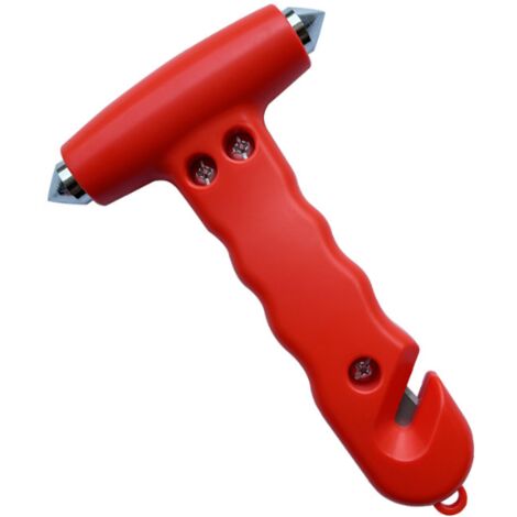 Marteau de sécurité 2 en 1 pour voiture, sans base, marteau d'urgence, marteau d'évacuation d'incendie, brise-vitre de voiture-AquaForge