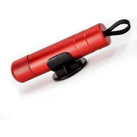 Marteau de sécurité automobile, brise-vitre et coupe-ceinture de sécurité, outil de sortie de secours 2022 (rouge)-AquaForge