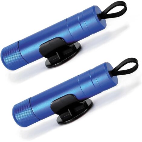 Marteau de sécurité automobile, brise-vitre et coupe-ceinture de sécurité, outil de sortie de secours 2023 (2Bleu)-AquaForge