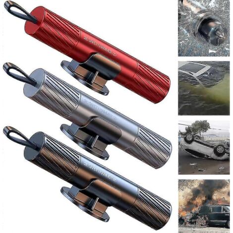 Marteau de sécurité, nouveau marteau de sécurité 2024, brise-vitre sous-marin, marteau de voiture, coupe-ceinture de sécurité, brise-vitre, outil d'évacuation d'urgence KDO-AquaForge