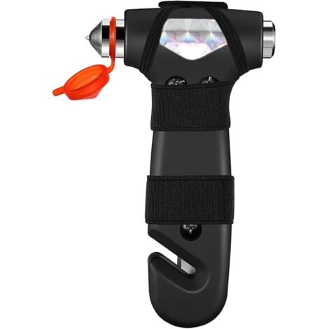 Allony Casse Vitre Voiture Et Coupe Ceinture, Coupe Ceinture Brise Vitre, Brise Vitre Voiture, Brise Vitre, Coupe Ceinture, Convient Pour Briser Le Verre En Cas D'urgence, Noir