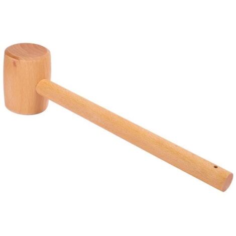 Marteau en hêtre - Artisanat cuir - Long manche - Haute dureté - Surface lisse - Confortable