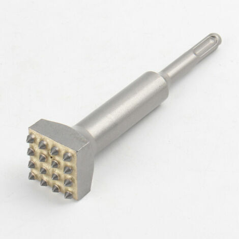 Marteau perforateur électrique rotatif, outil de démolition adapté au béton, aux murs, aux carreaux et aux surfaces rugueuses, couleur argent.
