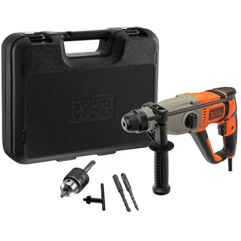 Black&decker - Marteau perforateur filaire - 800W - black+decker - accessoires - coffret - BEHS02A-QS