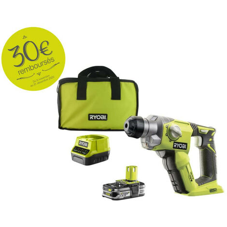 Marteau perforateur RYOBI 18V OnePlus - 1 batterie LithiumPlus 2.5Ah - 1 chargeur rapide R18SDS-125S