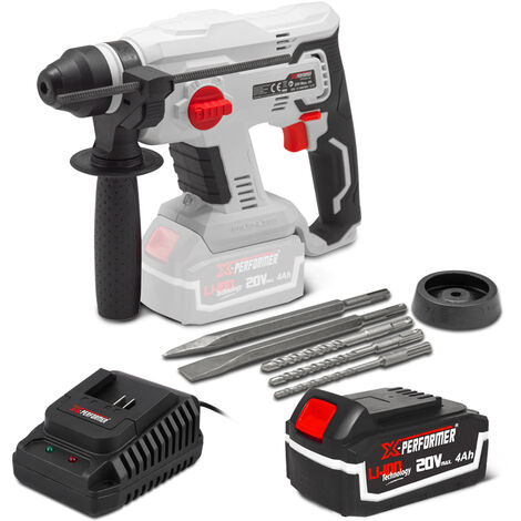 Marteau perforateur sans fil 20V avec moteur à induction avec batterie 4Ah - X-Performer