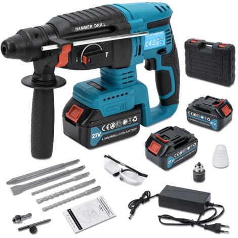 Marteau perforateur sans fil 21V sans balais 2.8J 2x4000mAh
