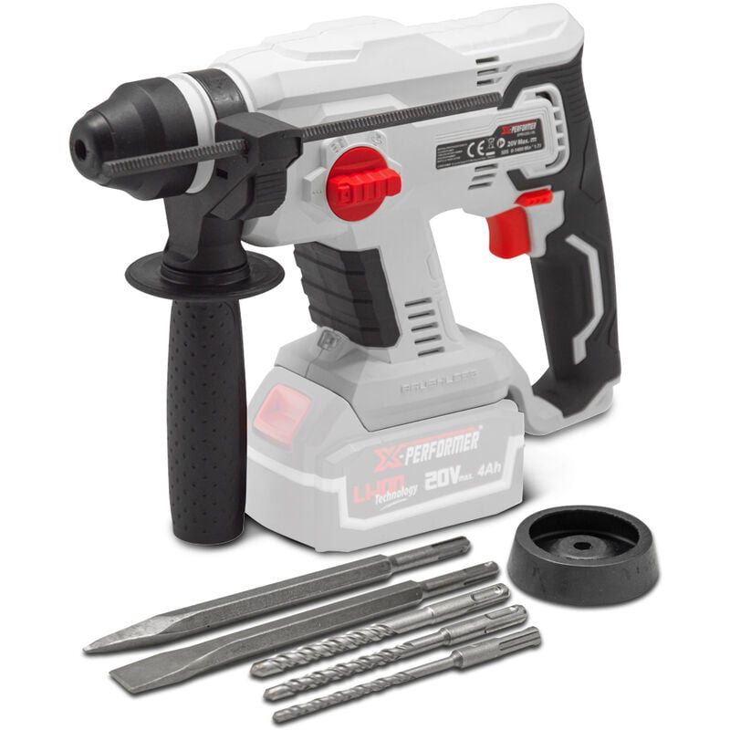 X-performer - Marteau perforateur sans fil 20V avec moteur à induction livré sans batterie