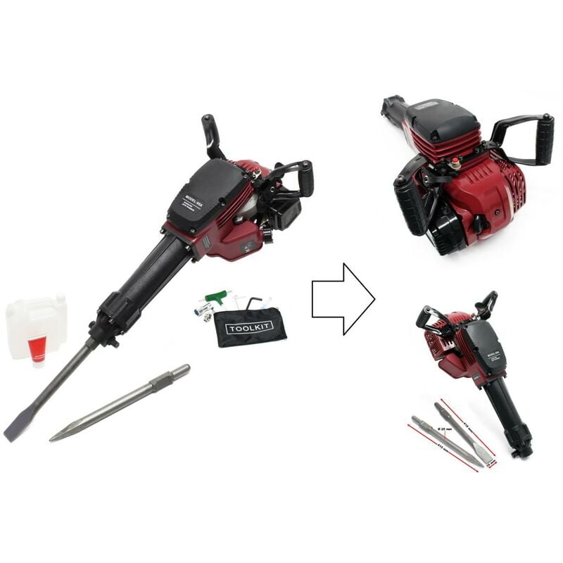 Marteau Piqueur / Démolition thermique 2,5 cv / 1500 bat/min - 55 joules