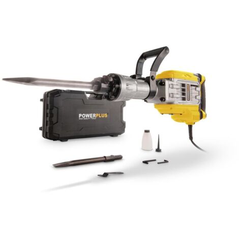 Marteau-piqueur électrique 1700 W POWX11861 – Force d'impact 60 J – 1900 coups/minute – Pour béton et brique – Réduction des vibrations – Varo