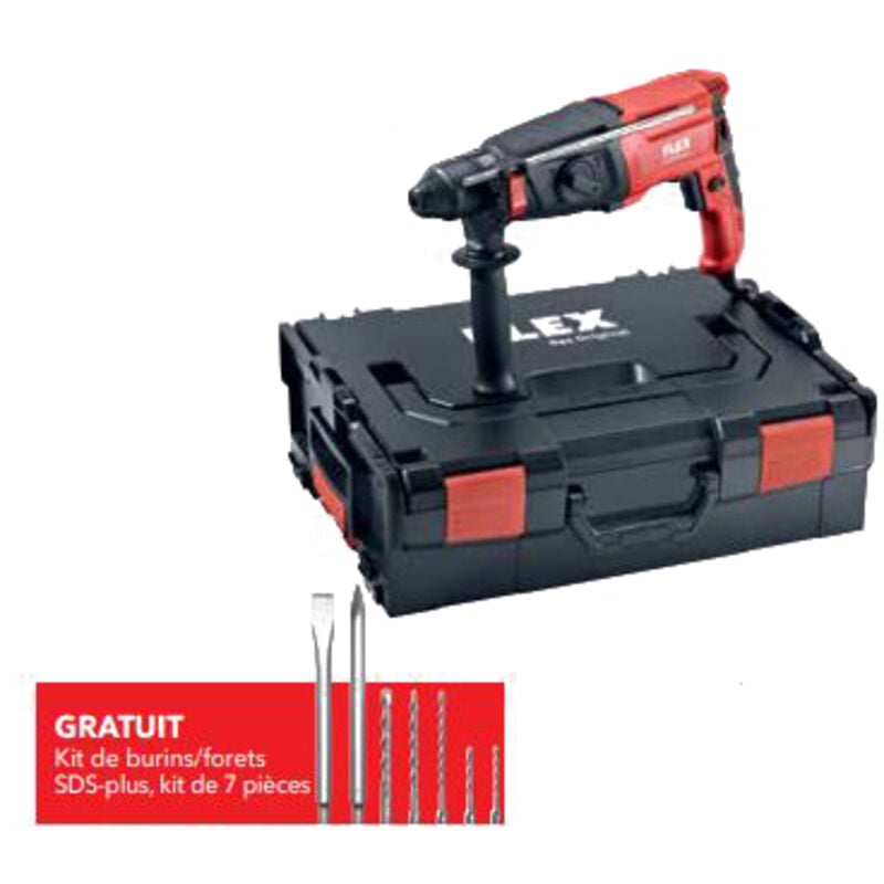 Kombihammer che 2-28 SDS-plus set + Bohr-/ Meißel-Set (452327) - Flex