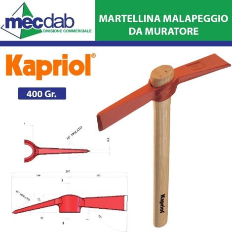 Martellina malepeggio manico legno Kapriol 400gr
