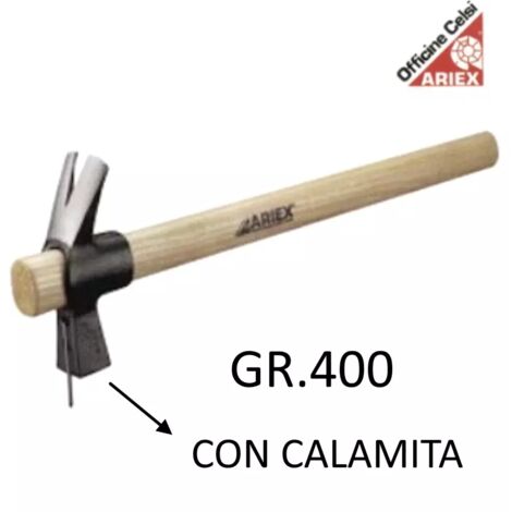 MARTELLO CARPENTIERE CALAMITATO GR.400 MANICO LEGNO