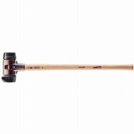 Martello da battuta HALDER SIMPLEX Gomma piena con piede integrato / gomma piena con alloggiamento in ferro malleabile, manico in legno di hickory di alta qualità - D=60 mm - 3022.261