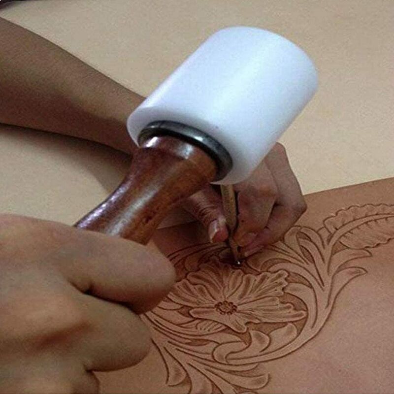 Martello da intaglio in pelle, martello