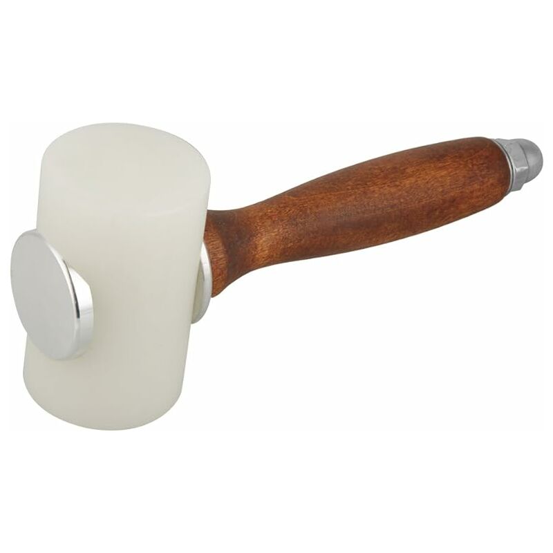 Image of Fortuneville - Martello in pelle a forma di t con manico in legno, strumento per timbrare il martello da intaglio in pelle di nylon