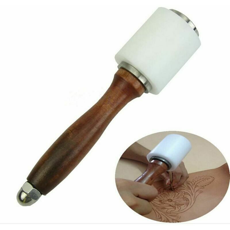 Martello in pelle di legno, mazzuolo Leathercraft