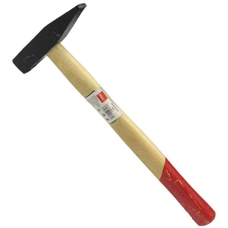 Image of TrAdE Shop Traesio - Martello Manico Legno Meccanico Tipo Tedesco 200gr 1/3 Falegname Carpentiere -