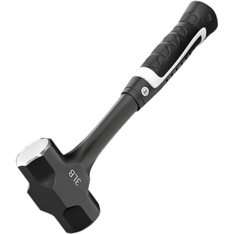 Martello ottagonale pesante Martello in acciaio ad alto tenore di carbonio Martello antiscivolo Maniglia resistente per cantiere，3LB