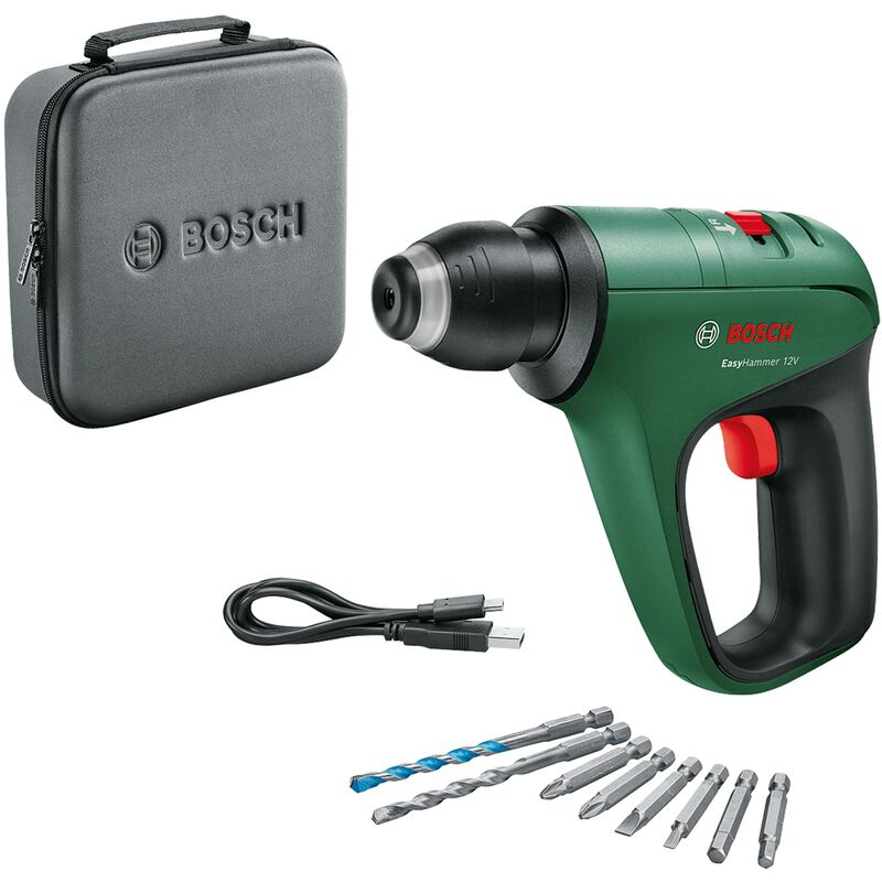 Image of Bosch - Martello perforatore a batteria EasyHammer 12V (con batteria da 12 v, per avvitatura, foratura e tassellatura, borsa)