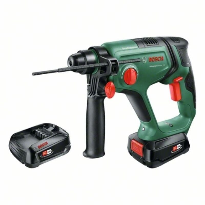 Hobby UniversalHammer 18V Tassellatore multifunzione sds Plus con due batterie 18 v - Bosch