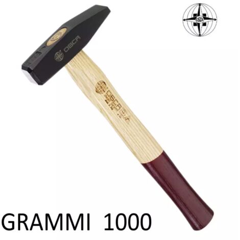 Martello Serrurier- Manico In Legno - 1000G Osca