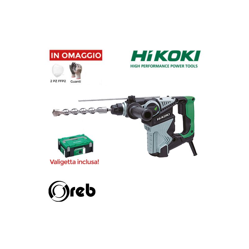 Image of Martello tassellatore 850 w con 3 modalità Hikoki dh28pc