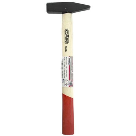 Martello Tipo Tedesco DIN 300gr con Collare di Sicurezza e Manico in Legno