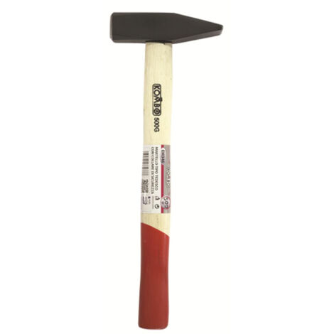 Martello Tipo Tedesco DIN 500gr con Collare di Sicurezza e Manico in Legno
