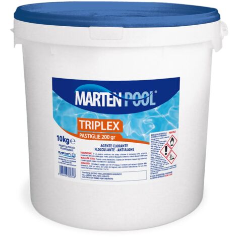 MARTEN Triplex pastiglie 200 – 10kg  Disinfettante clorato a lenta dissoluzione