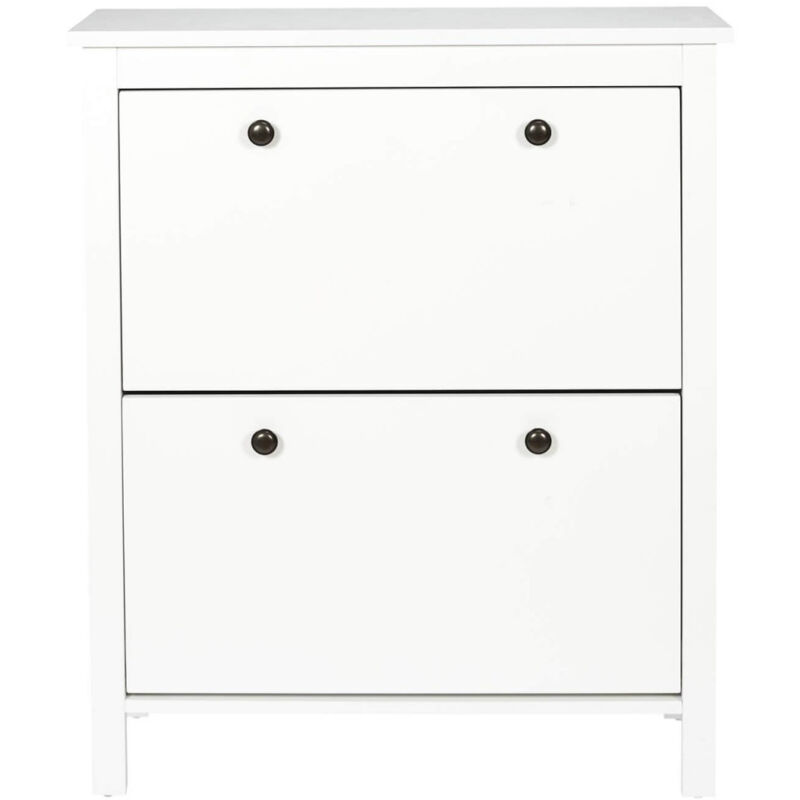 Altobuy - martika - Meuble à Chaussures 2 Portes Blanc