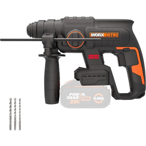 Martillo combinado a batería Worx WX381.9 20 V 2,0 J SDS plus PowerShare Brushless Solo - sin batería, sin cargador