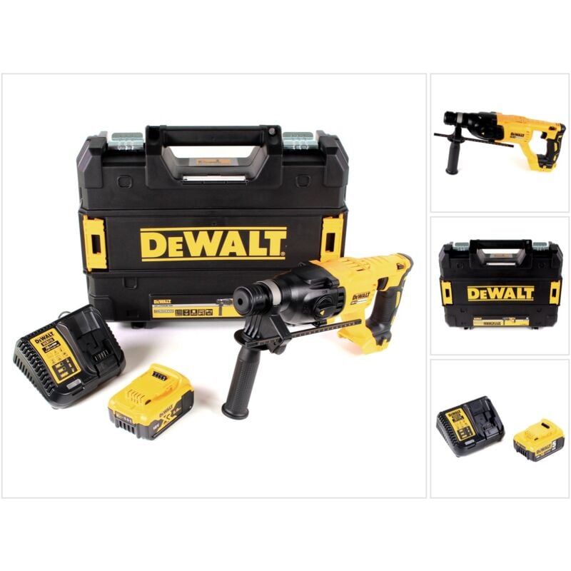Dewalt - Martillo combinado sin cable dch 133 P1 18V 2.6J sds plus Brushless + 1x batería recargable 5.0Ah + cargador + tstak