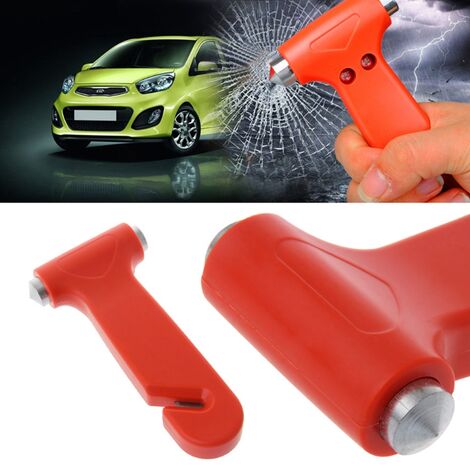 Martillo de Escape de seguridad para coche, herramienta de corte de cinturón de seguridad, rompeventanas de vidrio